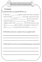 Vorschau - Arbeitsblätter - Lesetext: Wie Fuchs und Gans Freunde wurden - Mit Aufgaben - Seite 2