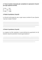 anteprima - Compiti in classe/Test - Applicare la tabellina del 18 per risolvere operazioni di moltiplicazione e divisione. - Pagina 3