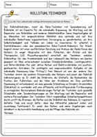 Vorschau - Arbeitsblätter - Rollstuhltechniker Beruf Arbeitsblätter mit Fragen + Lösungen Deutsch DaZ AB - Seite 1