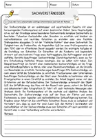 Vorschau - Arbeitsblätter - Sachverständiger Beruf Arbeitsblätter mit Fragen + Lösungen Deutsch DaZ AB - Seite 1