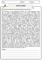 Vorschau - Arbeitsblätter - Sportlehrer Beruf Arbeitsblätter mit Fragen + Lösungen Deutsch DaZ AB - Seite 1