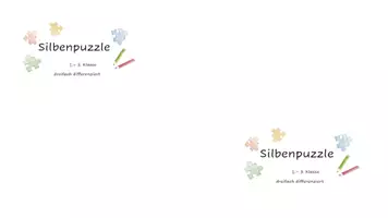 Vorschau - Arbeitsblätter - Silbenpuzzle mit dreifacher Differenzierung - Seite 1