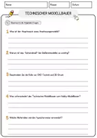 Vorschau - Arbeitsblätter - Technischer Modellbauer Beruf Arbeitsblätter mit Fragen + Lösungen Deutsch DaZ AB - Seite 3