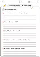 Vorschau - Arbeitsblätter - Technischer Produktdesigner Beruf Arbeitsblätter mit Fragen + Lösungen Deutsch DaZ AB - Seite 3