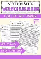 Vorschau - Arbeitsblätter - Werbekaufmann Beruf Arbeitsblätter mit Fragen + Lösungen Deutsch DaZ AB - Deckblatt