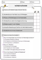 Vorschau - Arbeitsblätter - Werbekaufmann Beruf Arbeitsblätter mit Fragen + Lösungen Deutsch DaZ AB - Seite 2