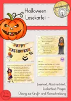 Vorschau - Stationenlernen - Lesekartei Halloween Lesen Verstehen Abschreiben - Deckblatt