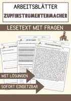 Vorschau - Arbeitsblätter - Zupfinstrumentenmacher Beruf Arbeitsblätter mit Fragen + Lösungen Deutsch DaZ AB - Deckblatt