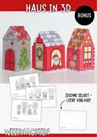 Vorschau - Mal- und Bastelvorlagen - Basteln für Weihnachten- Haus - Deckblatt