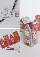 Vorschau - Mal- und Bastelvorlagen - Basteln für Weihnachten- Haus - Seite 1