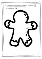 Vorschau - Mal- und Bastelvorlagen - Lebkuchen Gemeinschaftsbild - Seite 1