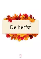 Voorbeeld - Woordkaarten de herfst - Voorblad