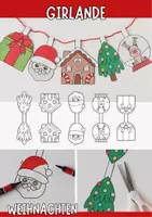 Vorschau - Mal- und Bastelvorlagen - Weihnachtsbasteln. Girlande - Deckblatt