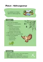 Vorschau - Arbeitsblätter - Auftrag Plakat "Nahrungsnetz" inkl. Bewertungsraster - Biologie - Seite 1