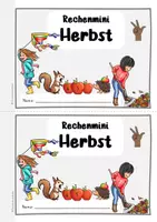 Vorschau - Arbeitsblätter - Freiarbeitsheft Rechenmini Herbst Klasse 1 Mathe Freiarbeitsmaterial - Seite 1