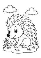 Vorschau - Mal- und Bastelvorlagen - Herbstliche Igel Ausmalbilder - kostenlos - Seite 3