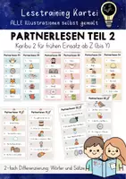 Vorschau - Arbeitsblätter - Partnerlesen Karibu Teil 2 | Wörter und Sätze Klasse 1 und 2 - Deckblatt