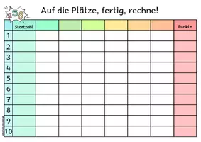 Vorschau - Spiele - Kopfrechenspiel - Auf die Plätze, fertig, rechne! - Klasse 1-4 - Seite 3