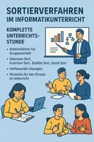 Vorschau - Stundenentwürfe - Sortieralgorithmen im Informatikunterricht - Deckblatt