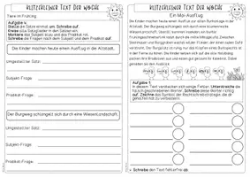 Vorschau - Arbeitsblätter - Klitzekleiner Text Auslautverhärtung Frühling - Seite 1
