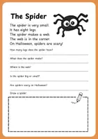 Vista previa - Hojas de trabajo - Halloween Reading (1º-2º) Comprensión lectora inglés Primaria - página 3