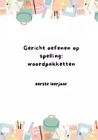 Voorbeeld - Woordpakketten 1ste leerjaar - semester 2 - Voorblad
