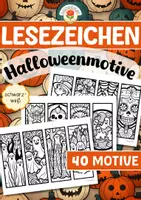 Vorschau - Mal- und Bastelvorlagen - Lesezeichen - Halloweenmotive (zum Ausmalen) - Deckblatt