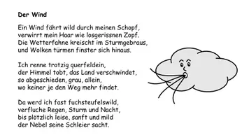 Vorschau - Stundenentwürfe - Gedicht "der Wind" mit vielen Aufgaben - Seite 2