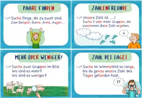 Vorschau - Aufgabenkarten - Kartei zum Wimmelbuch Zahlen, Zählen und Mengen Klasse 1/2 - Seite 2