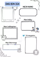 Vorschau - Mal- und Bastelvorlagen - Steckbriefe, 3 Vorlagen mit Herbst und Game Design - Seite 2
