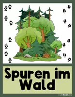 Vorschau - Stationenlernen - Waldtiere - Tierspuren - Tafelkarten - Seite 1
