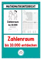 Vorschau - Arbeitsblätter - Zahlenraum bis 10.000 entdecken. Übungsheft - Deckblatt
