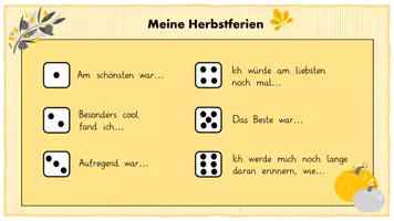 Vorschau - Präsentationen/Tafelbilder - Meine Herbstferien - Seite 1