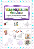 Vorschau - Arbeitsblätter - Vergrößern von Flächen! Teil 1! - Deckblatt