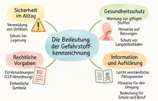 Vorschau - Arbeitsblätter - Arbeitsblatt "Die Bedeutung der Gefahrstoffkennzeichnung" + interaktive Lösung & MP3 + Mindmap + Infografik - Seite 3