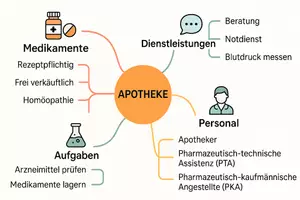 Vorschau - Arbeitsblätter - AB mit Fragen zum Thema "Apotheke" + Lösungsblatt + Mindmap + Infografik - Seite 2