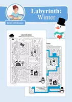 Vorschau - Arbeitsblätter - Labyrinth: Winter - Logisches Denken fördern! - Deckblatt