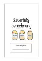 Vorschau - Arbeitsblätter - Selbstlernheft Sauerteigberechnung richtig - Deckblatt