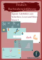 Vorschau - Präsentationen/Tafelbilder - Buchstabeneinführung_st_Grundschrift_Deutsch_Kl1 - Deckblatt