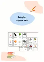 Vorschau - Spiele - Lesespiel: einfache Sätze (Deutsch) - Deckblatt