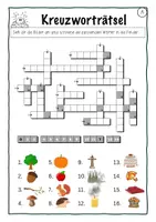 Vorschau - Arbeitsblätter - Kreuzworträtsel Herbst Grundschule Sek I DaZ Deutsch - Seite 3