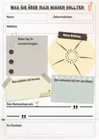 Vorschau - Arbeitsblätter - Klasse kennenlernen: Was Sie mich über mich wissen sollten - Seite 1