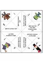 Vista previa - Hojas de trabajo - Halloween Cootie-Catcher (1º-6º Primaria) - página 1