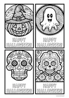 Vorschau - Mal- und Bastelvorlagen - Grußkarten - Halloween - Seite 3