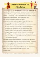 Vorschau - Arbeitsblätter - Herrschaft im Mittelalter: Das Lehnswesen im Mittelalter (+Fördermaterial) - Seite 1