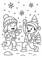 Vorschau - Mal- und Bastelvorlagen - Winter Ausmalbilder - kostenlos - Seite 2