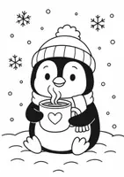 Vorschau - Mal- und Bastelvorlagen - Winter Ausmalbilder - kostenlos - Seite 3