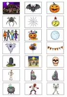 Vorschau - Arbeitsblätter - Symbole fürs Vokabelheft "Halloween" DaZ / DaF / Deutsch #huhuhalloween - Seite 1