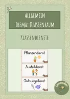 Vorschau - Poster - Klassenraum Klassendienste Dackel - Deckblatt