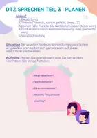 Vorschau - Arbeitsblätter - DTZ Sprechen Teil 3 Planen (Vorstellungsgespräch vorbereiten) - Deckblatt